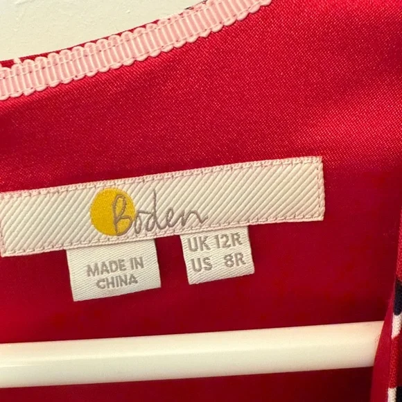 Boden Women's Hannah Sheath Dress in Poinsettia Red Floral V Neck Size 8 - Picture 2 of 8